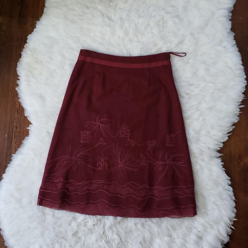 Red skirt and vest set